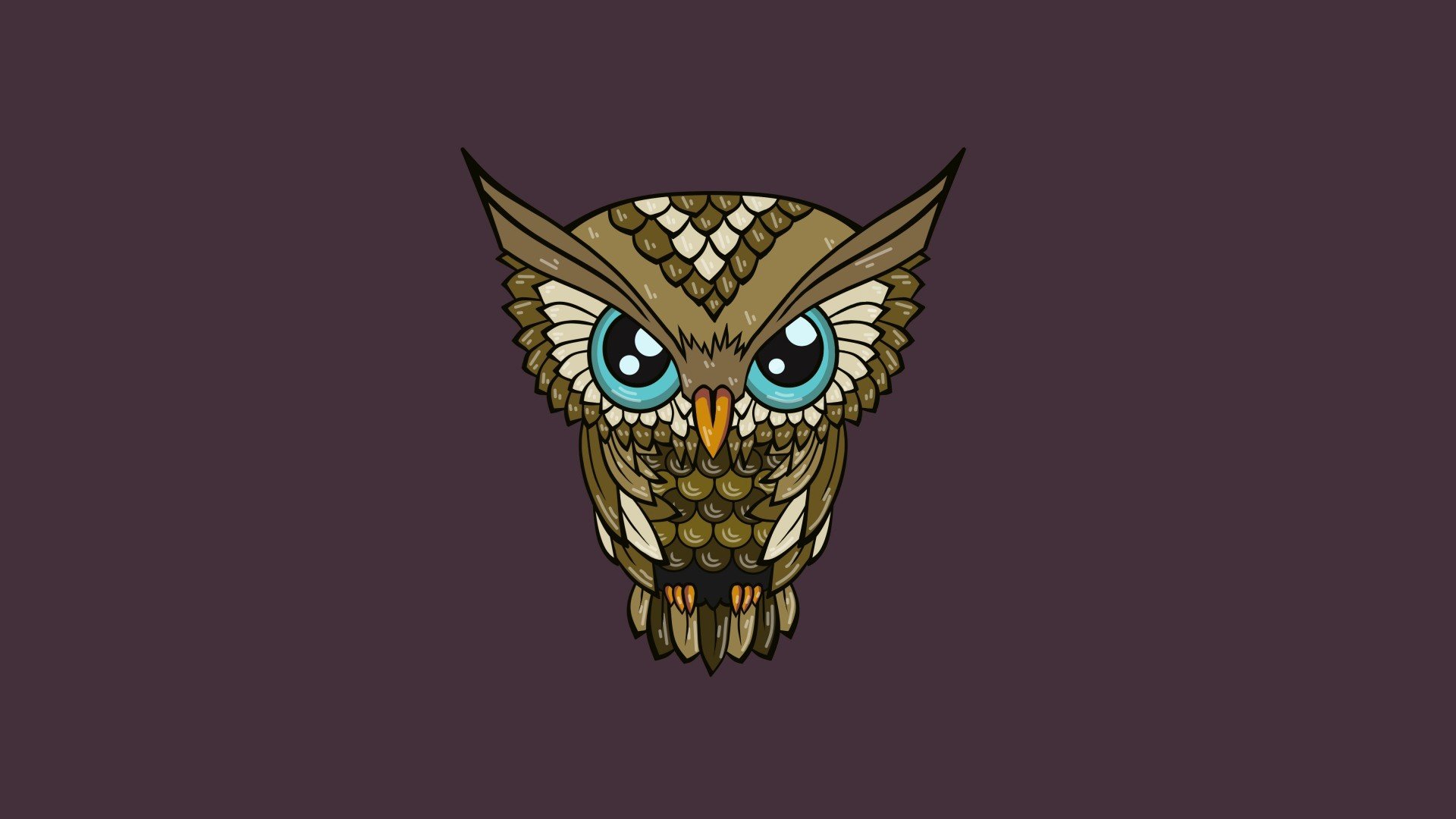 owl, Minimalism Wallpaper