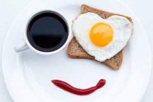 smiling, Toasts, Eggs