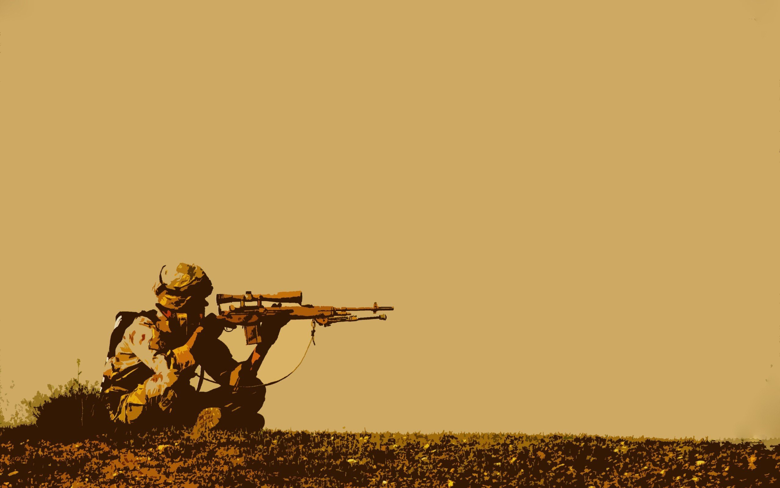 soldier, Shooting, Rifles, Snipers, Simple background Wallpaper