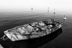 boat, Monochrome, Water