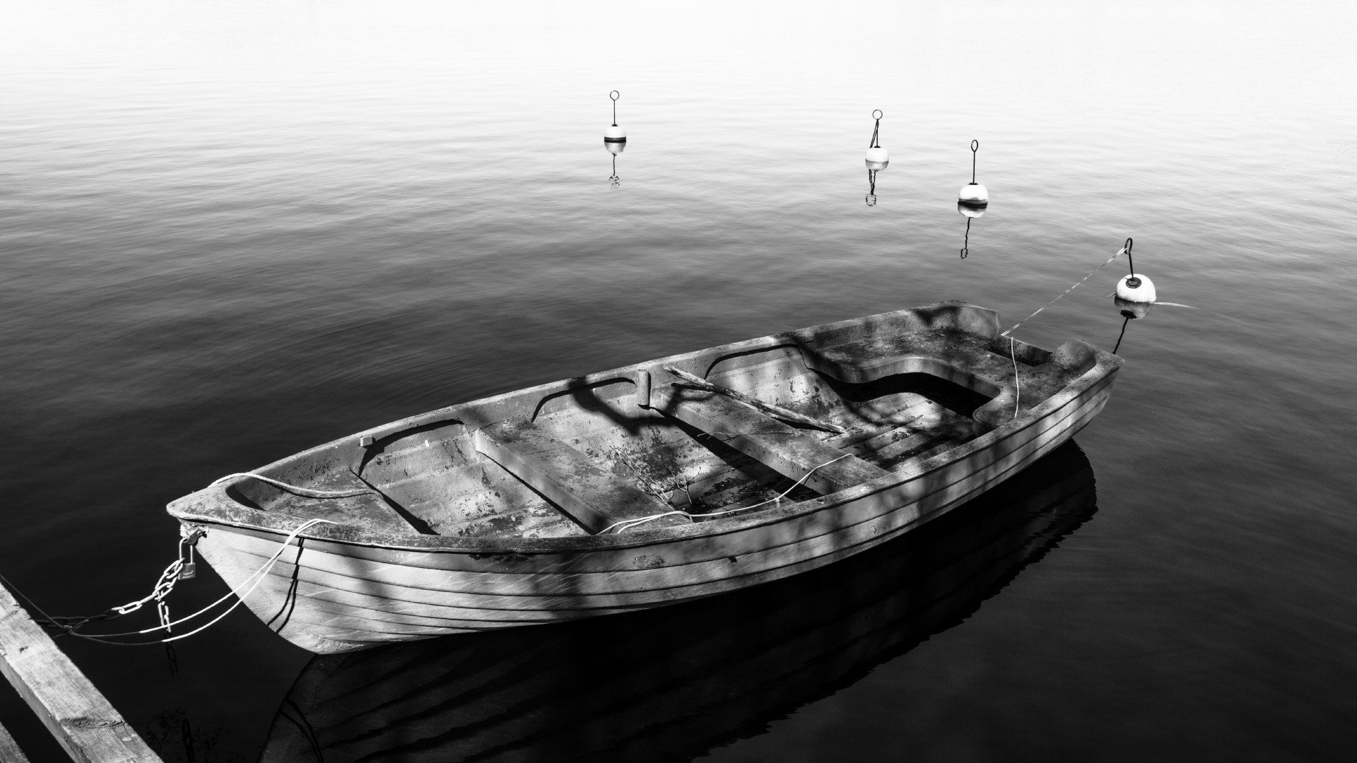 boat, Monochrome, Water Wallpaper