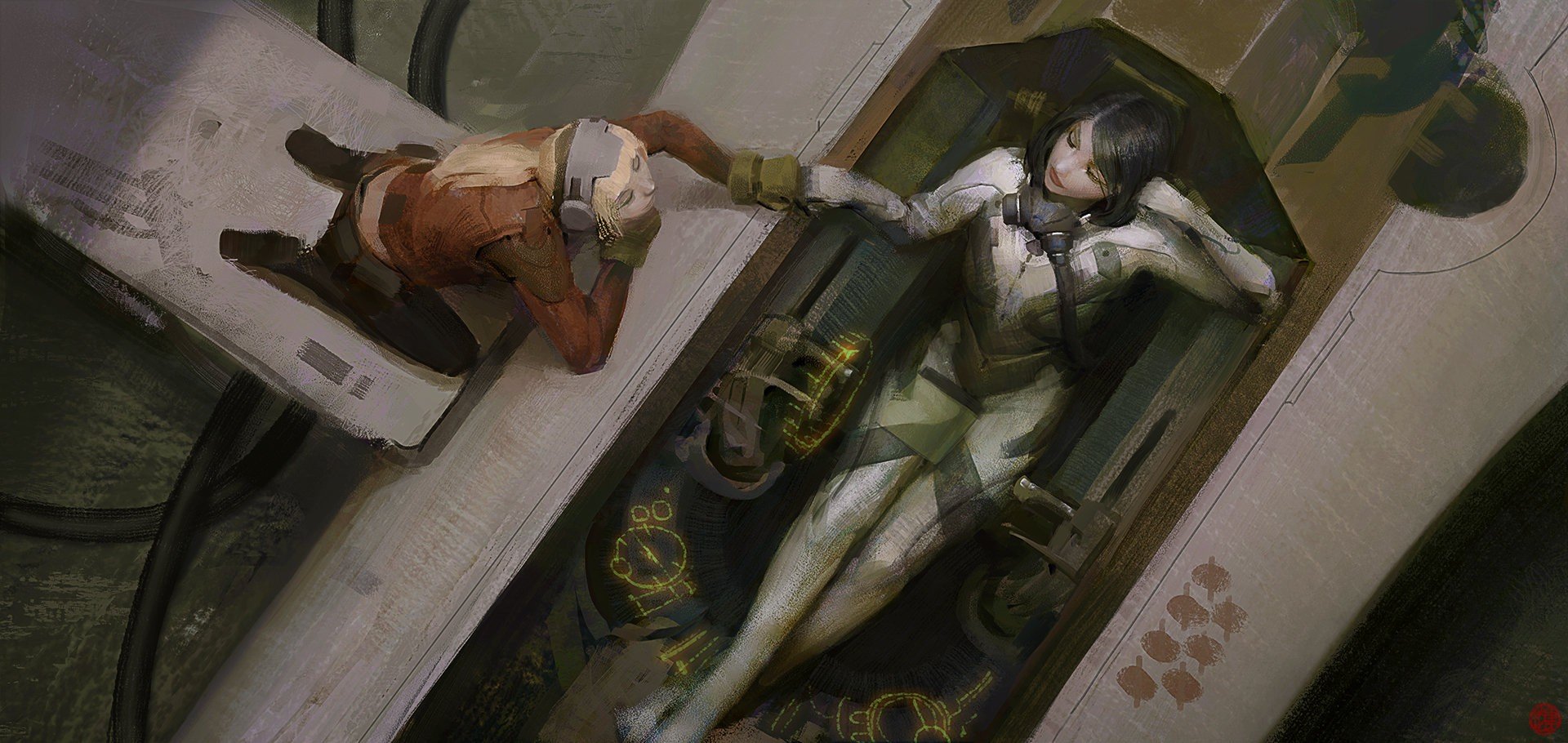 science fiction, Mechanics, Wires, Pilote Wallpaper