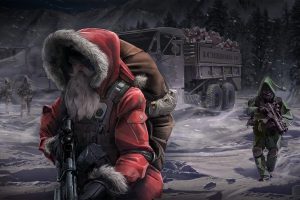 santa, Elves, G36K, Christmas