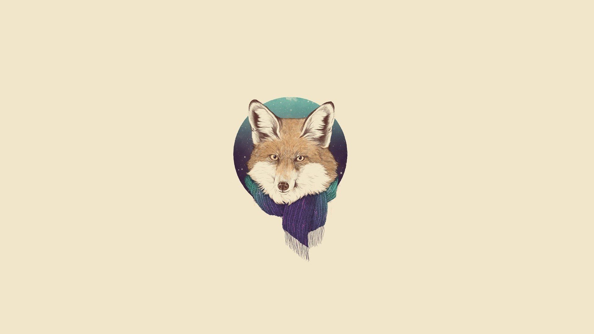 fox, Minimalism Wallpaper