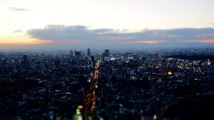 Tokyo, Japan, Urban, Tilt shift HD Wallpaper Desktop Background