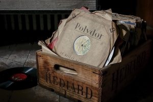 abandoned, Vintage, Dust, Dirt, Vinyl, Music, Wood, Paper, Boxes, French