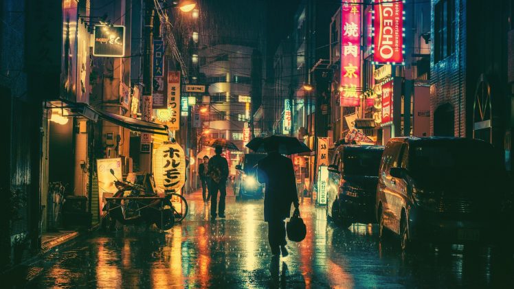 night, Japan HD Wallpaper Desktop Background