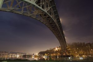 bridge, Fisheye lens, Aurora Bridge