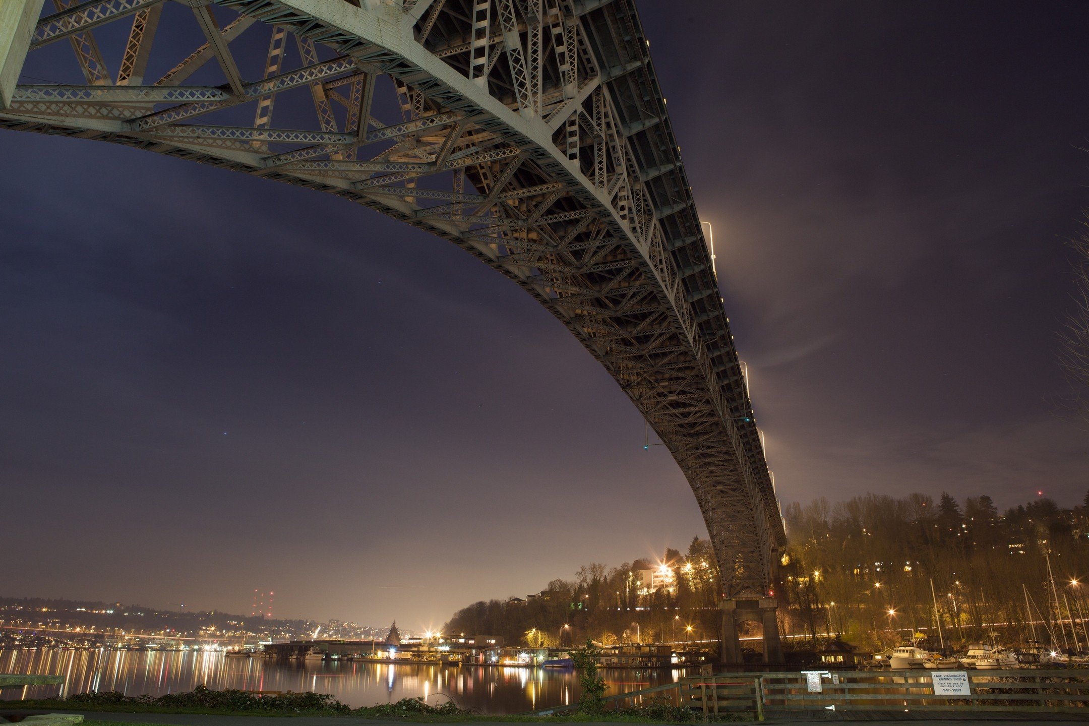 bridge, Fisheye lens, Aurora Bridge Wallpaper