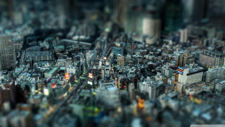 tilt shift, Tokyo HD Wallpaper Desktop Background