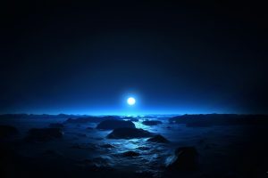 blue, Photography, Moon, Night