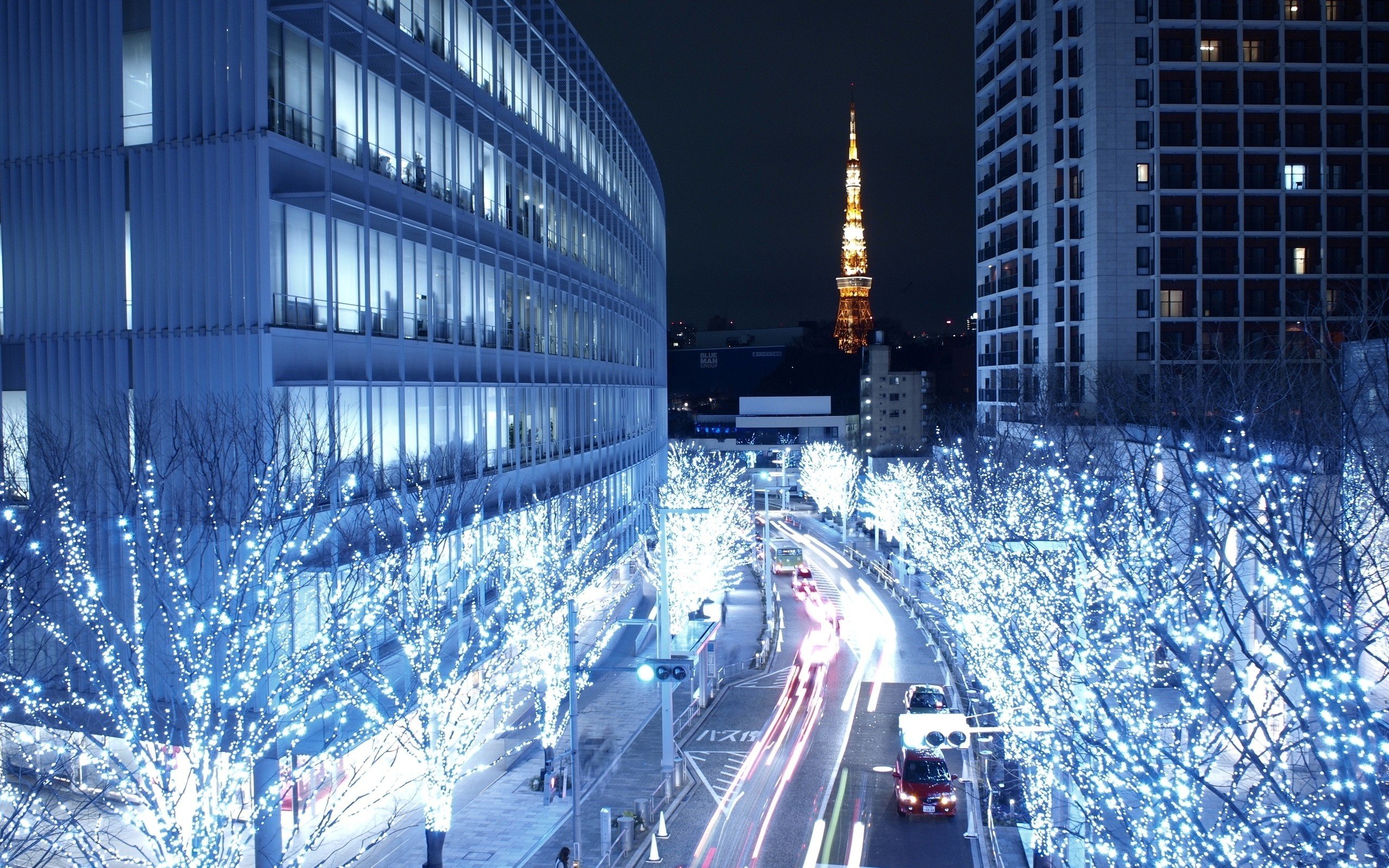 photography, Urban, Architecture, Building, Cityscape, City, Tokyo, City lights, Blue, Long exposure Wallpaper