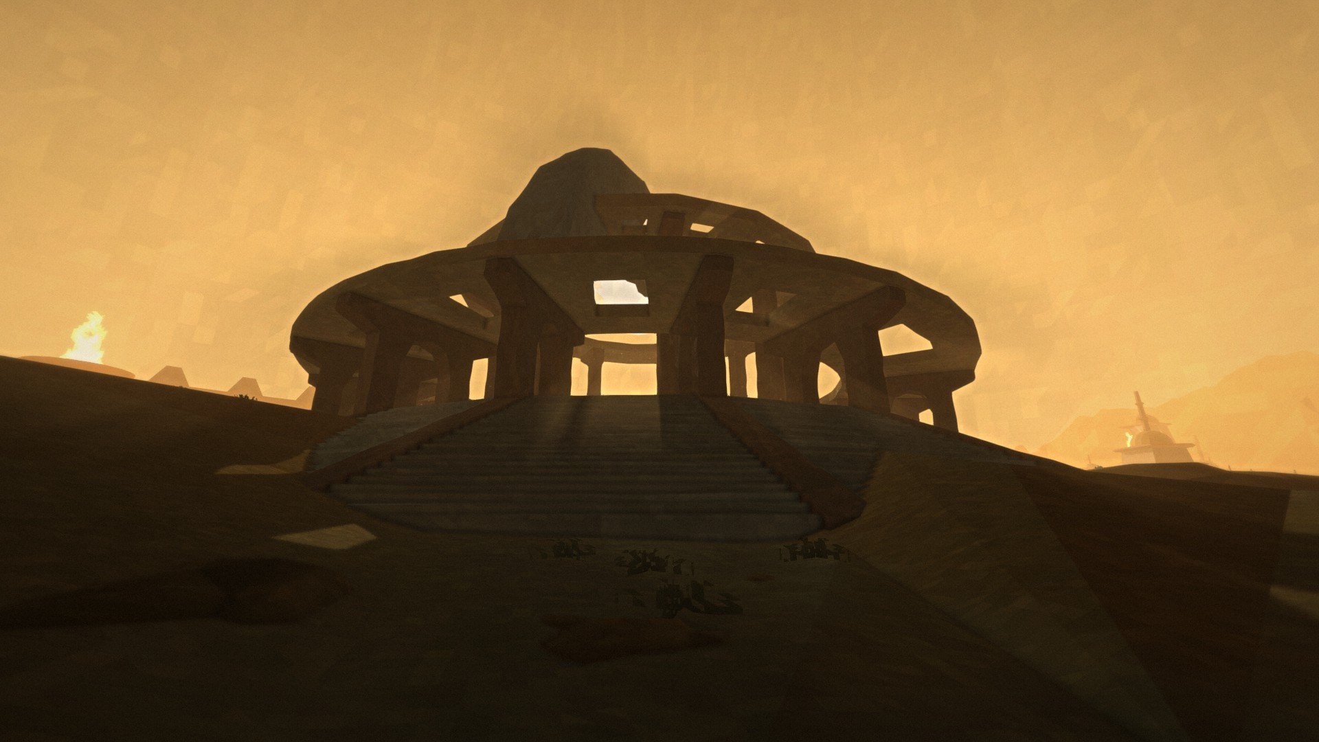 TIMEframe, Temple, Shrine, Sun Wallpaper