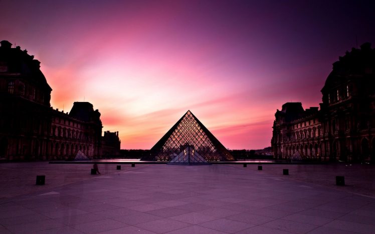 photography, Dusk, Paris, Museum, Building, Architecture, The Louvre, Palace HD Wallpaper Desktop Background