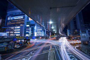 photography, Urban, Building, Night, Lights, Street, Japan, Tokyo, Road, Long exposure