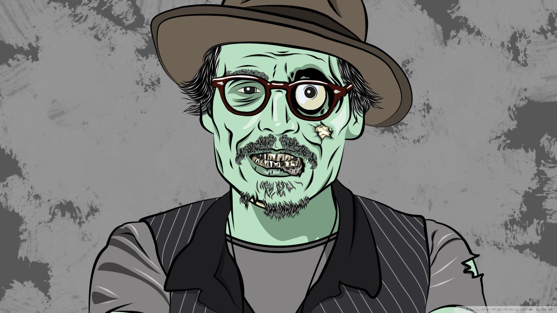 Johnny Depp, Zombies, Dead, Hat, Glasses Wallpaper