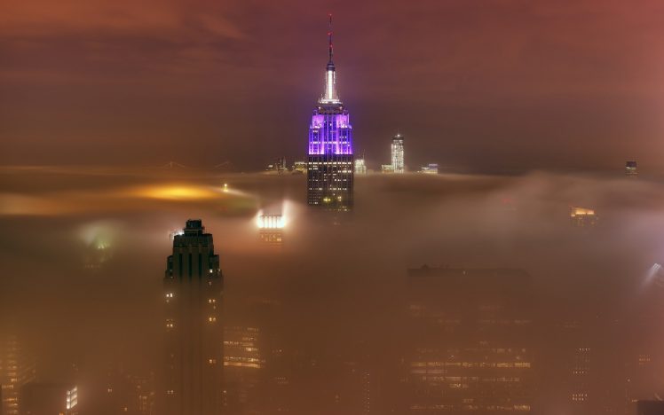 photography, Cityscape, Urban, City, Mist, Building, Skyscraper, New York City, Empire State Building HD Wallpaper Desktop Background