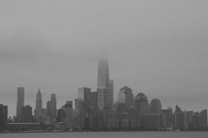 mist, Monochrome, One World Trade Center, Skyscraper, City, Urban, Building, Water, New York City