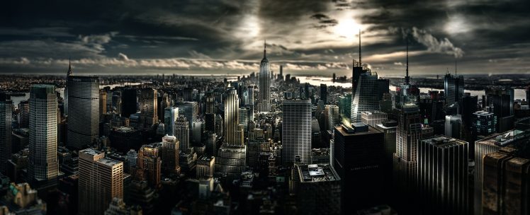 Manhattan, New York City, Tilt shift HD Wallpaper Desktop Background