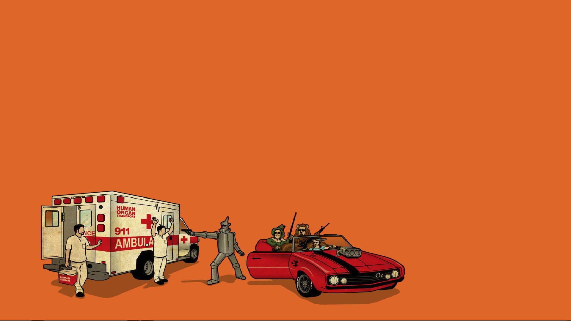 ambulances, Robot, The Wizard of Oz Wallpaper