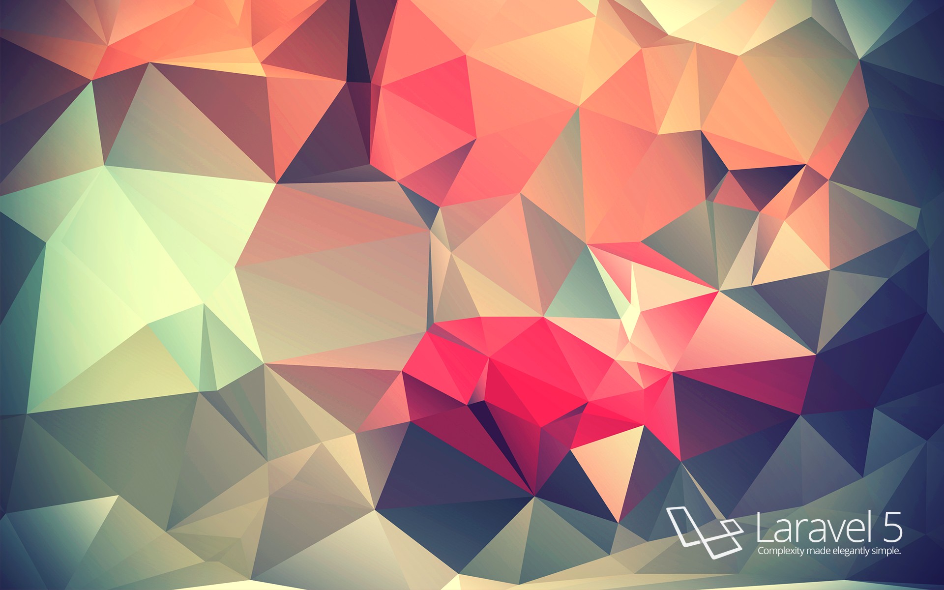 Laravel, Simple, Code, Programming, PHP, Low poly, Minimalism, Colorful Wallpaper