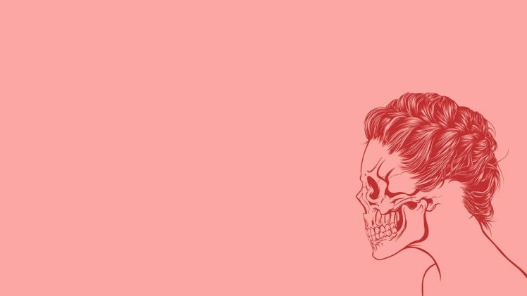 skull, Minimalism HD Wallpaper Desktop Background