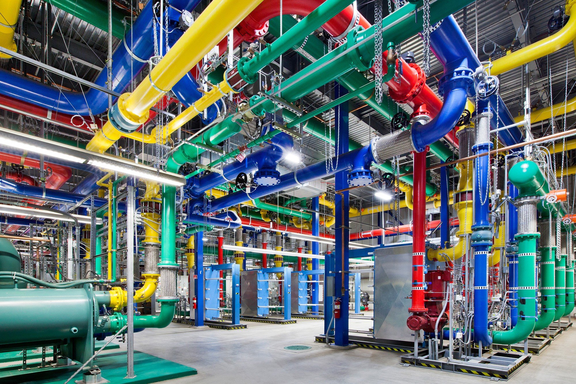 Google, Data center, Colorful Wallpaper
