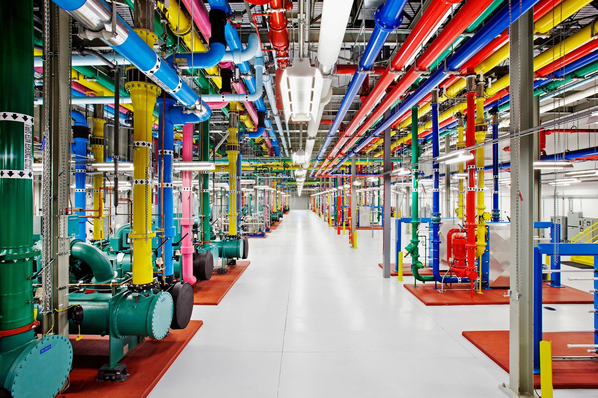 Google, Data center, Colorful Wallpaper
