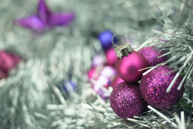 Christmas ornaments, Macro HD Wallpaper Desktop Background