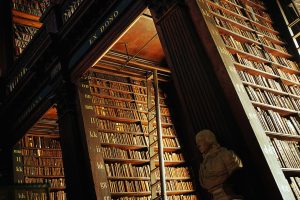 wood, Wooden surface, Library, Books, Trinity College Library, Dublin, Shelves, Ladders, Bust, Interiors, Letter, Knowledge