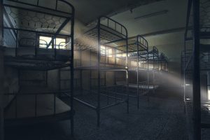 architecture, Interiors, Abandoned, Silent, Bunk bed, Sun rays, Bed, Empty, Mattresses, Dust