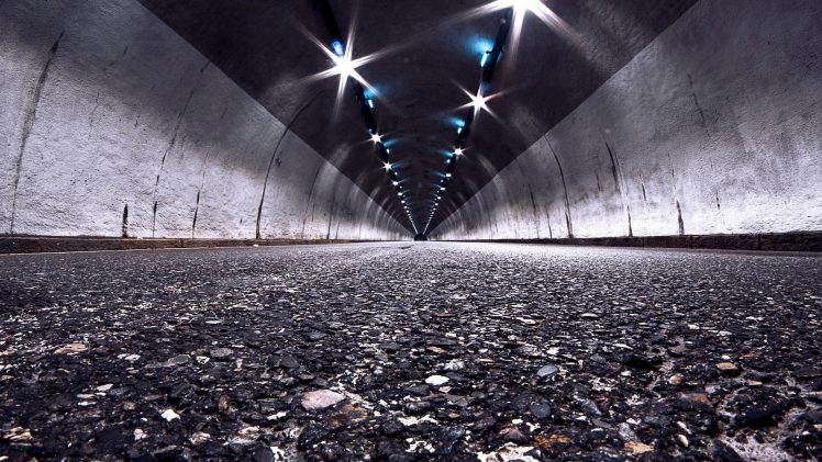 architecture, Interiors, Abandoned, Silent, Road, Tunnel, Lights, Stones, Concrete, Walls, Arch HD Wallpaper Desktop Background