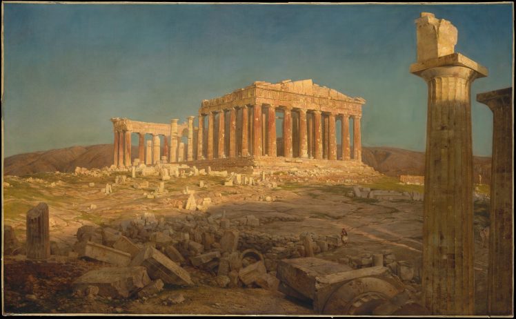 greek mythology, Frederic Edwin Church, The Parthenon HD Wallpaper Desktop Background