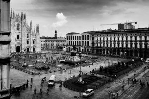 photography, City, Urban, Building, Square, Church, Architecture, Monochrome, Italy, Milan