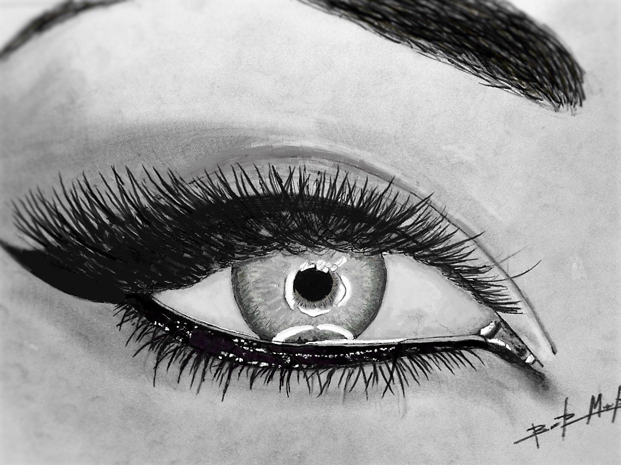 Easy Sketch Drawings Eyes with Realistic