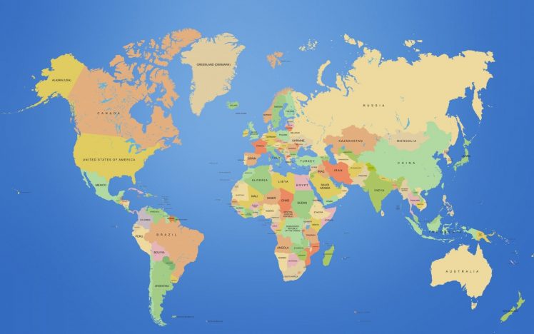 map, World map, Continents HD Wallpaper Desktop Background