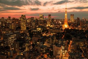 photography, Urban, City, Cityscape, Building, Skyscraper, Tokyo, Dusk, Lights