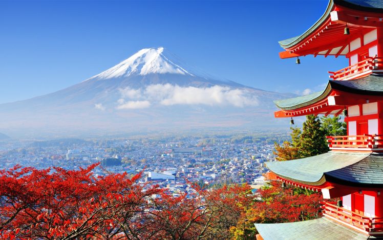 Japan, Mountain, Mount Fuji, Asian architecture HD Wallpaper Desktop Background