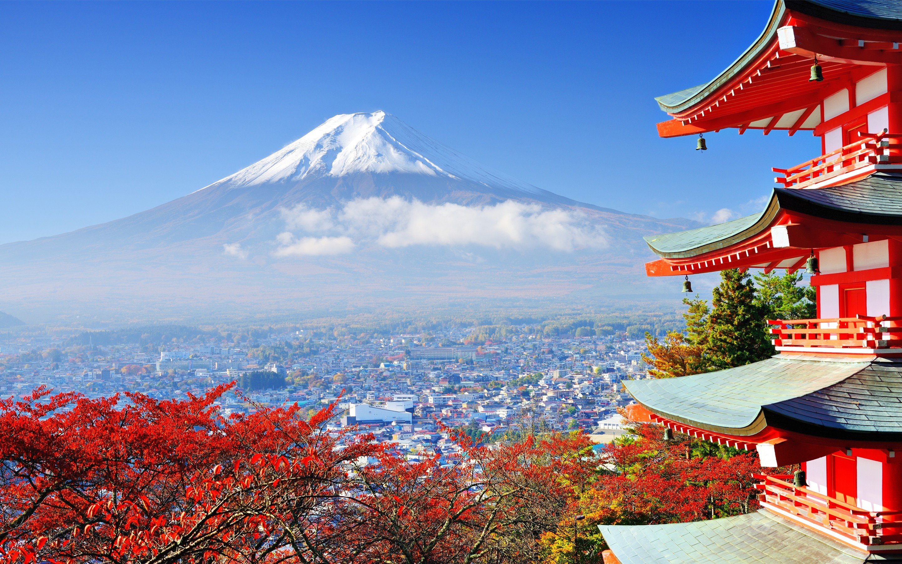 Japan, Mountain, Mount Fuji, Asian architecture Wallpaper