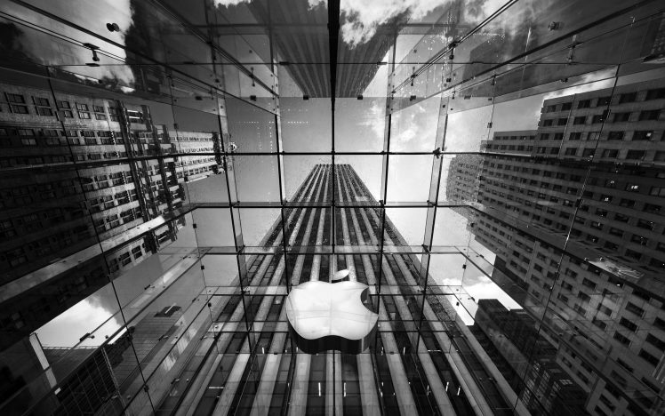 New York City, Monochrome, Apple Inc., Building HD Wallpaper Desktop Background