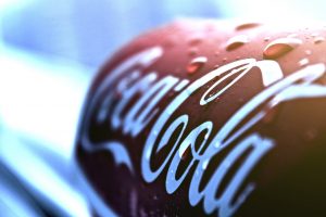 Coca Cola, Depth of field, Macro, Water drops, Closeup, Can, Photography, Typography