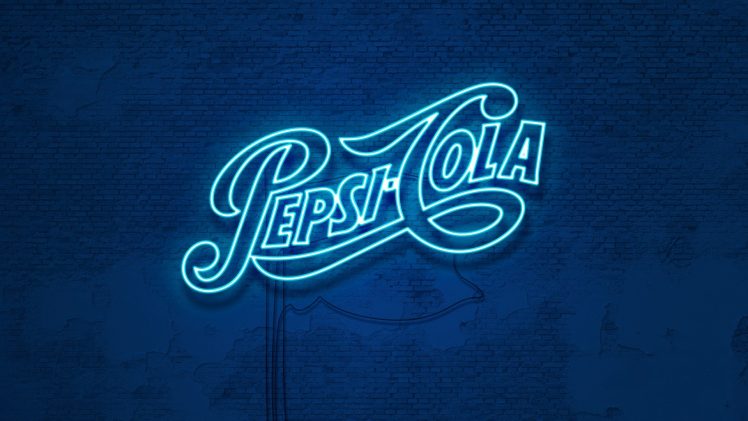 Pepsi, Neon, Typography, Blue HD Wallpaper Desktop Background