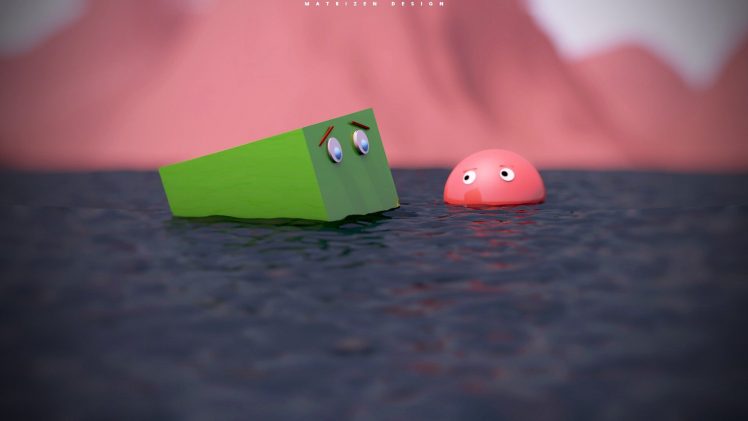cube, Mountain, Sphere, Watering, Water HD Wallpaper Desktop Background