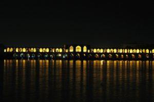 photography, Night, Water, Architecture, Lights, Reflection, Iran, River, Bridge
