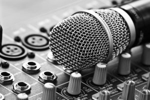 monochrome, Photography, Closeup, Microphones, Mixing consoles, Technology, Music, Depth of field, Buttons