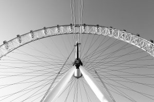 photography, Monochrome, Ferris wheel