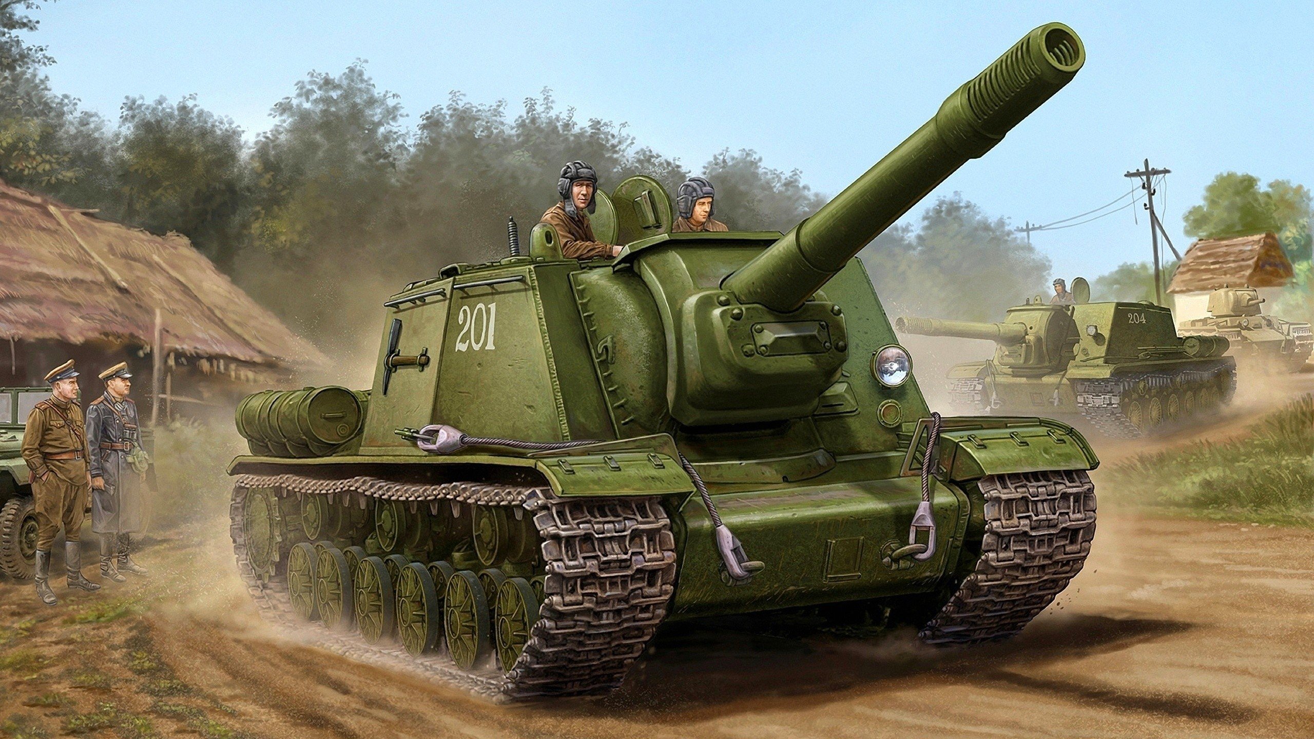 tank destroyer, SU 152, War Wallpaper