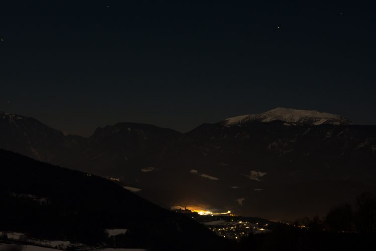 night, Stars, Mountain HD Wallpaper Desktop Background