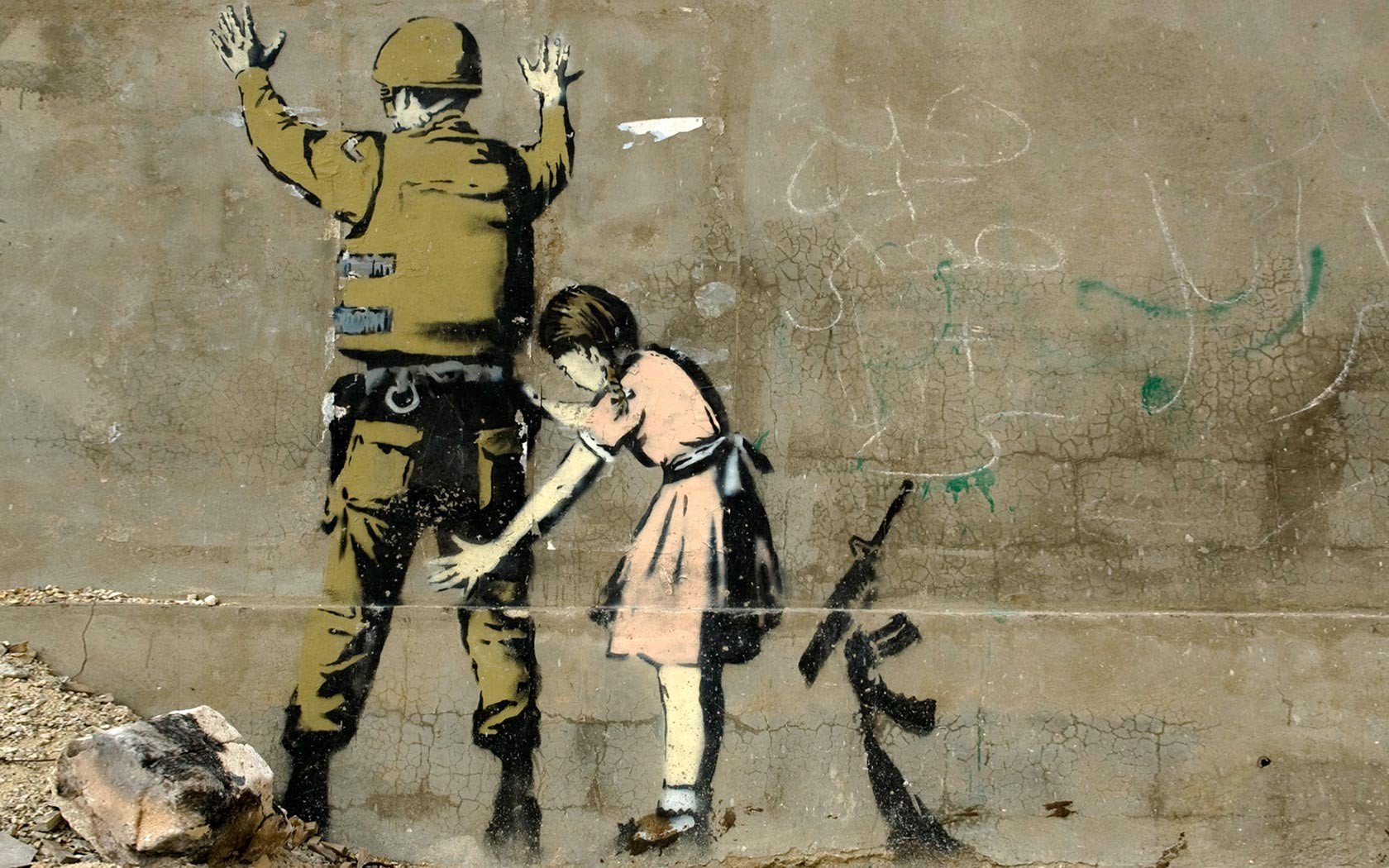 children, Banksy, Graffiti Wallpaper