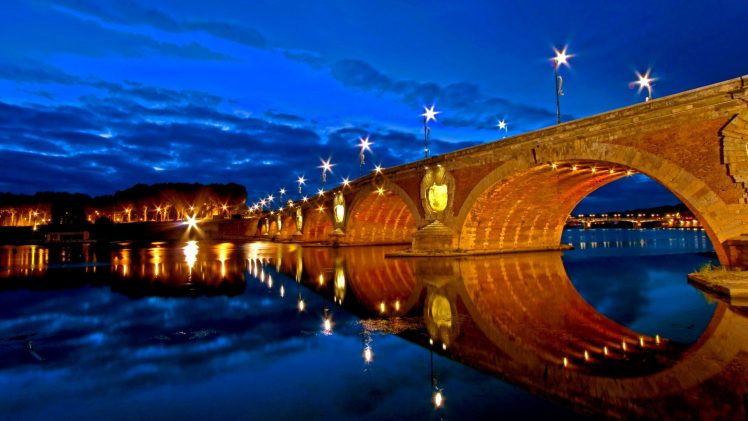 Toulouse, Pont Neuf, Garonne, France HD Wallpaper Desktop Background